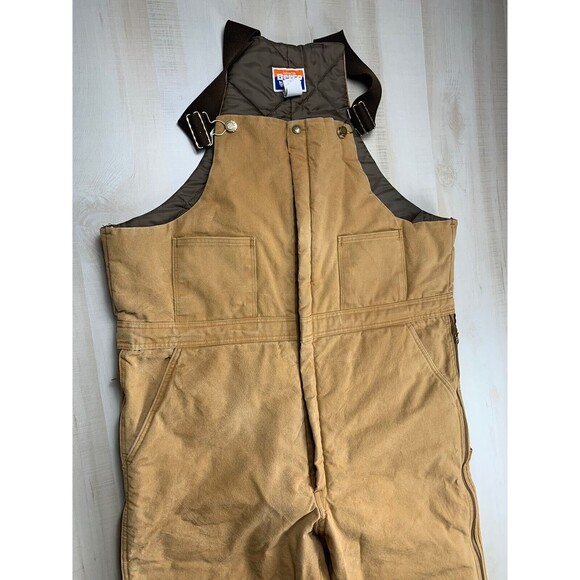 Berco Men’s Lined Canvas Utility Tan Work Overalls Size XXL- 54-56